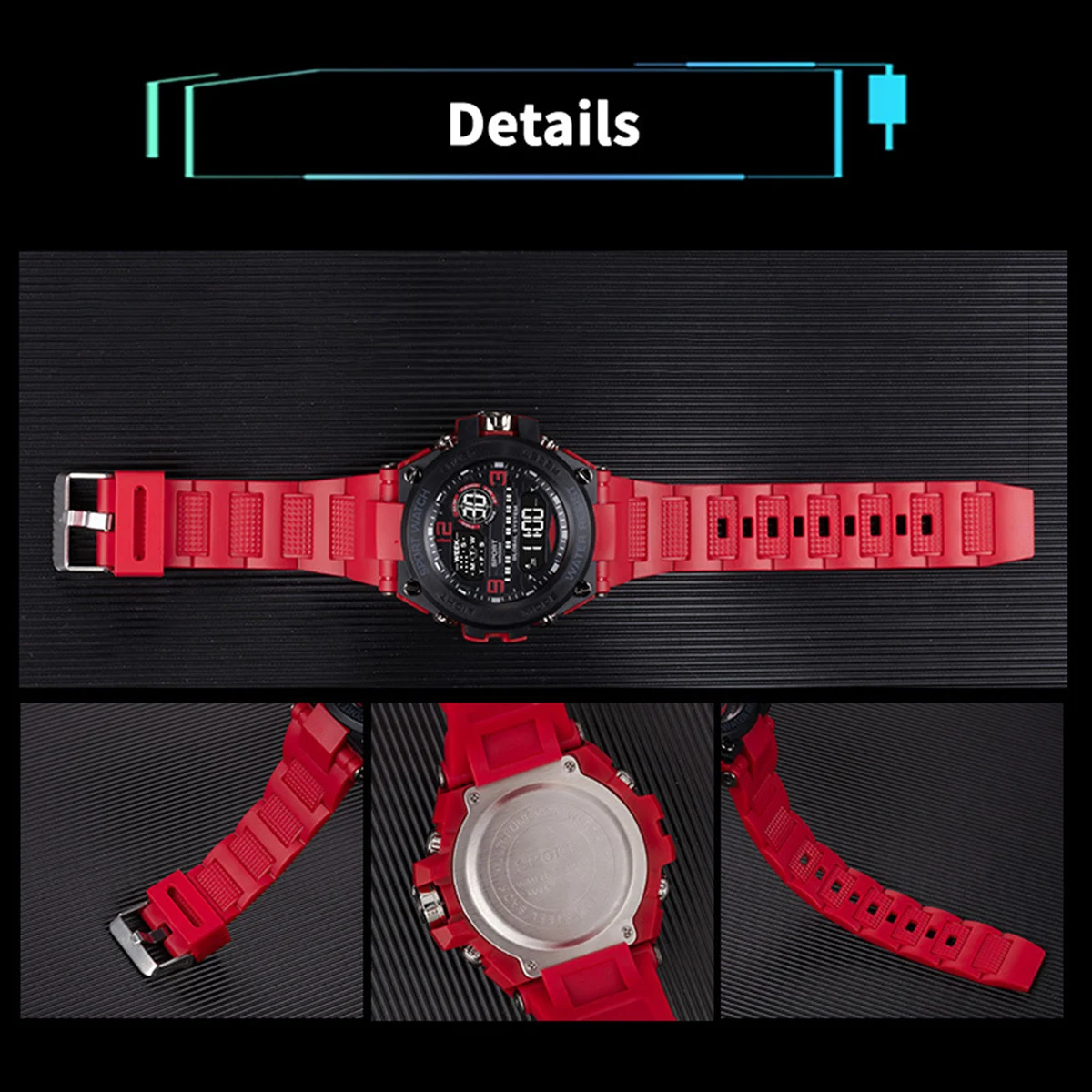 Good-looking Concise Fashion Electronic Wristwatch Men Women Adult Students Outdoor Sports Timing Luminous Watch Alarm