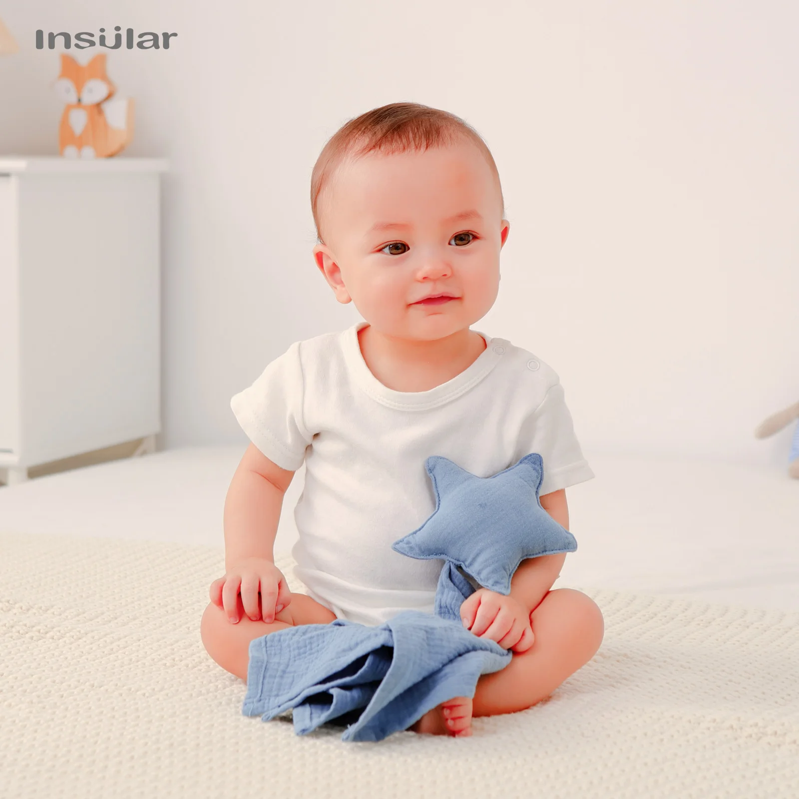 

Новое детское успокаивающее полотенце из чистого хлопка, успокаивающее полотенце для сна, успокаивающее полотенце для новорожденных, детское полотенце со слюной для младенцев с луной и звездами