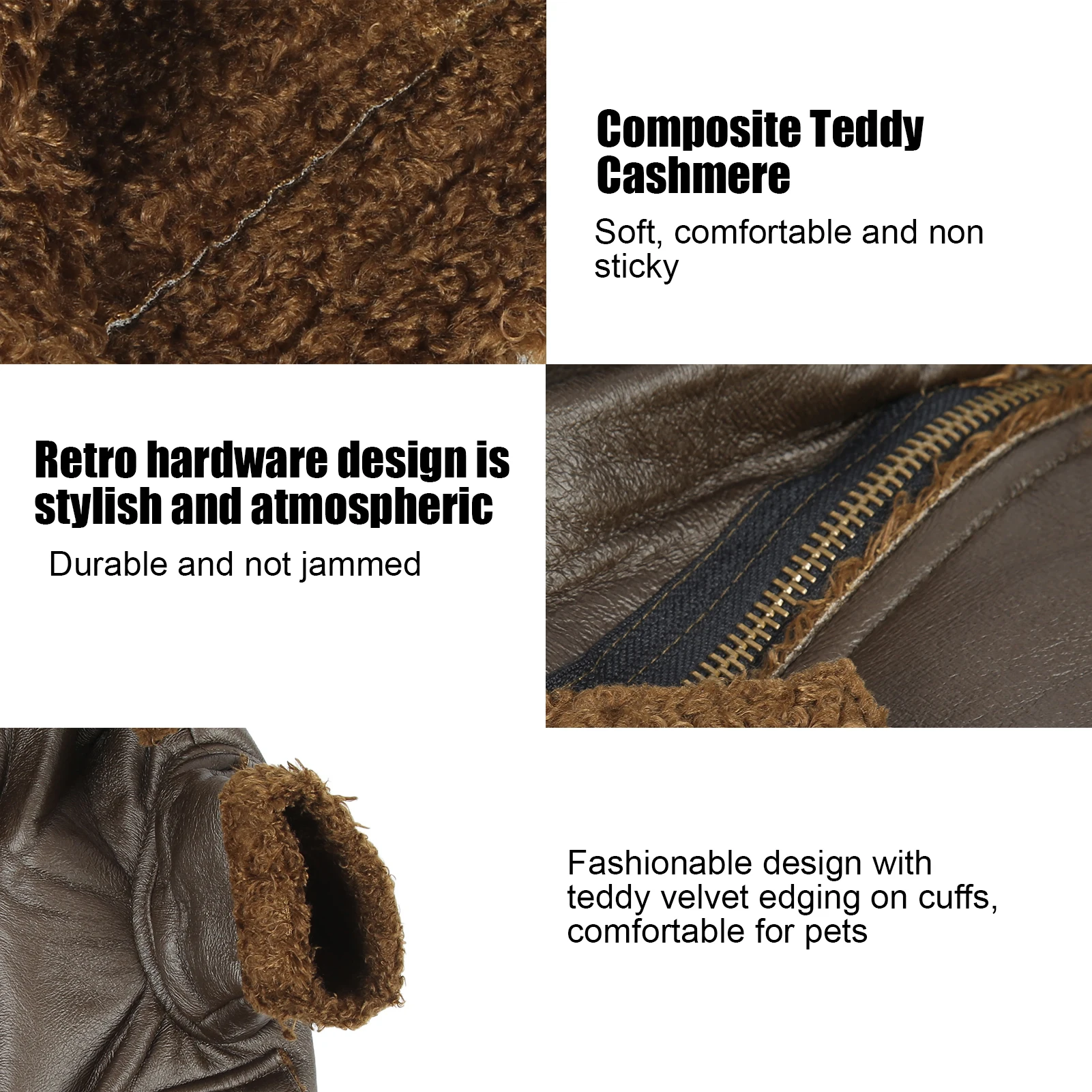 Dog Leather Jacket Pet Winter Leather Jacket For Small Medium Large Dogs And Cats