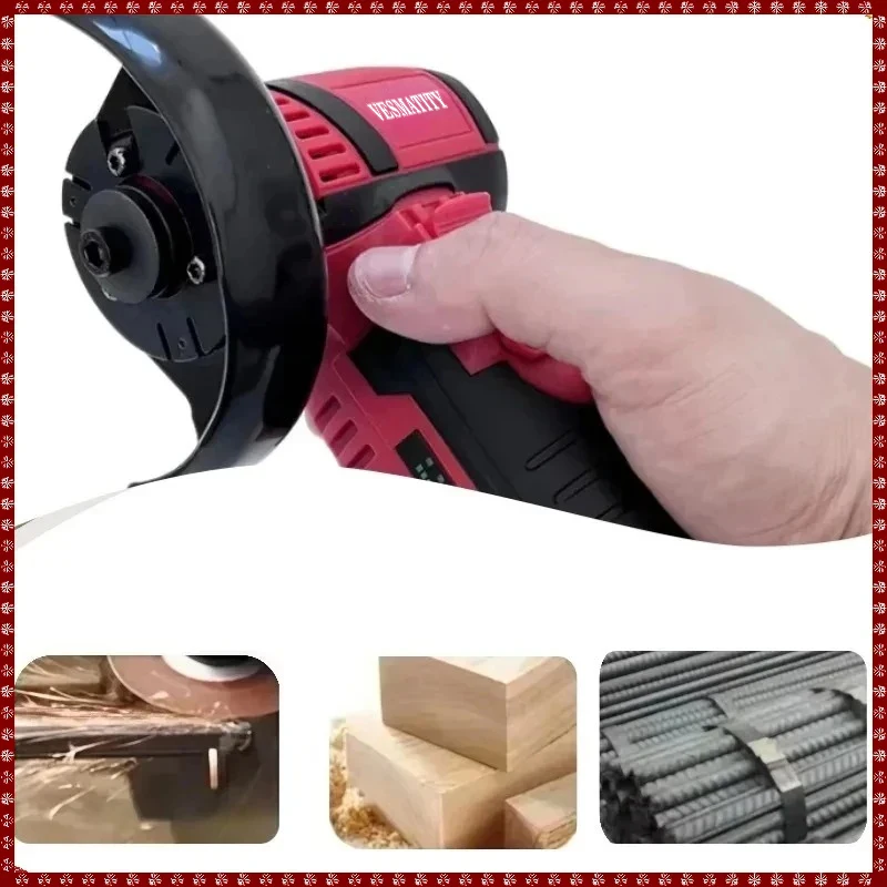 Mini Micro Brushless Electric Angle Grinder Cordless Diamond Cutting Wireless Power Tool Fit Milwaukee Battery 18V Handheld