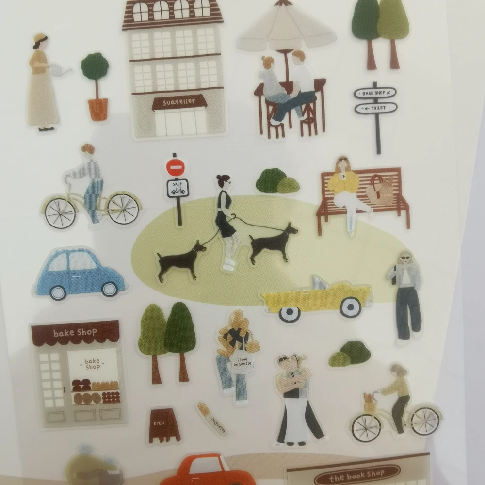 Korean Import Suatelier Slow Walking Dog Life Waterproof PVC Stickers Scrapbooking Diy Stationery Phone Sticker Decor Supply