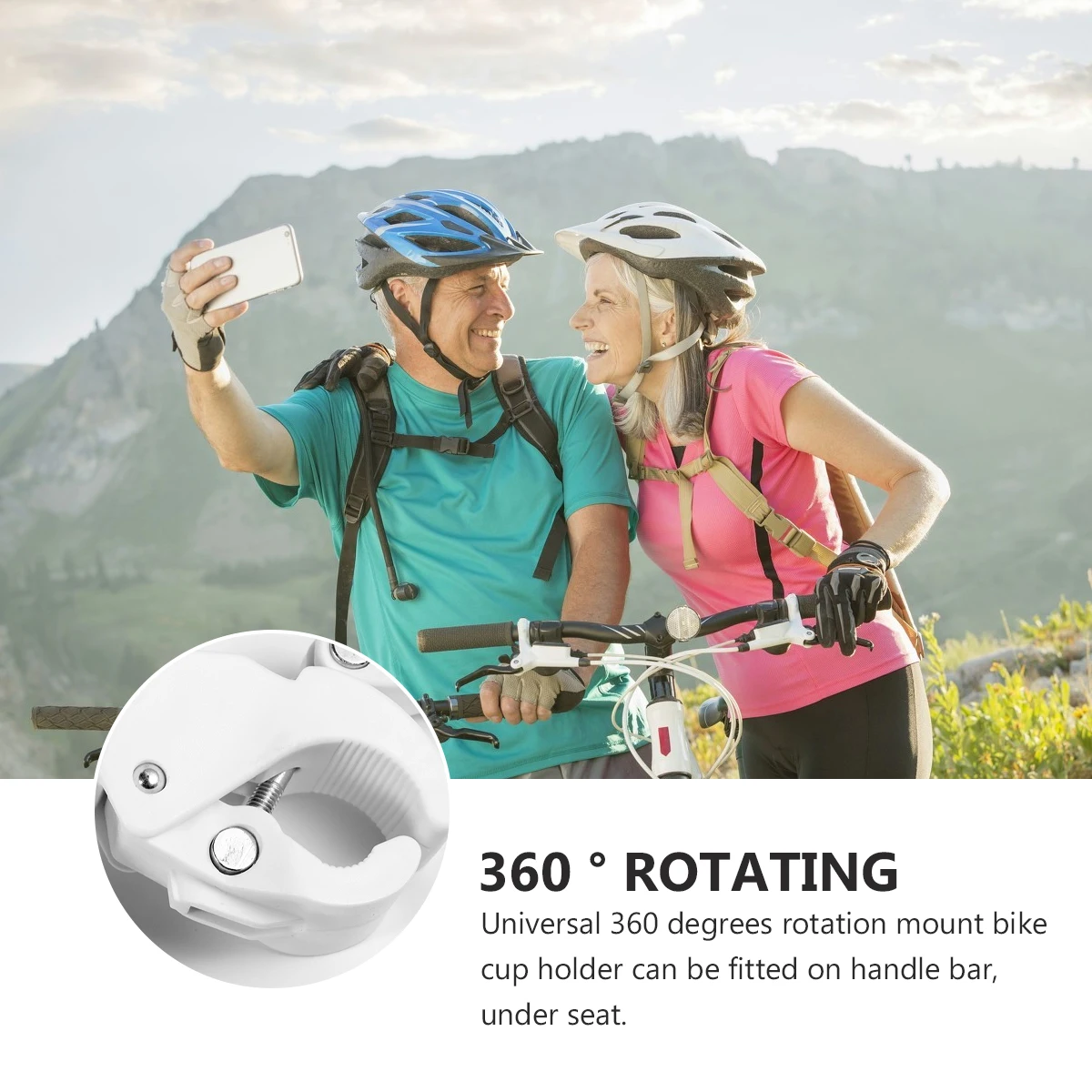 

2Pcs Bike Bottle Cage Water Holder Rack Kettle Universal Shockproof 360Degrees Rotation Mount Plastic Resin Bike Accessories