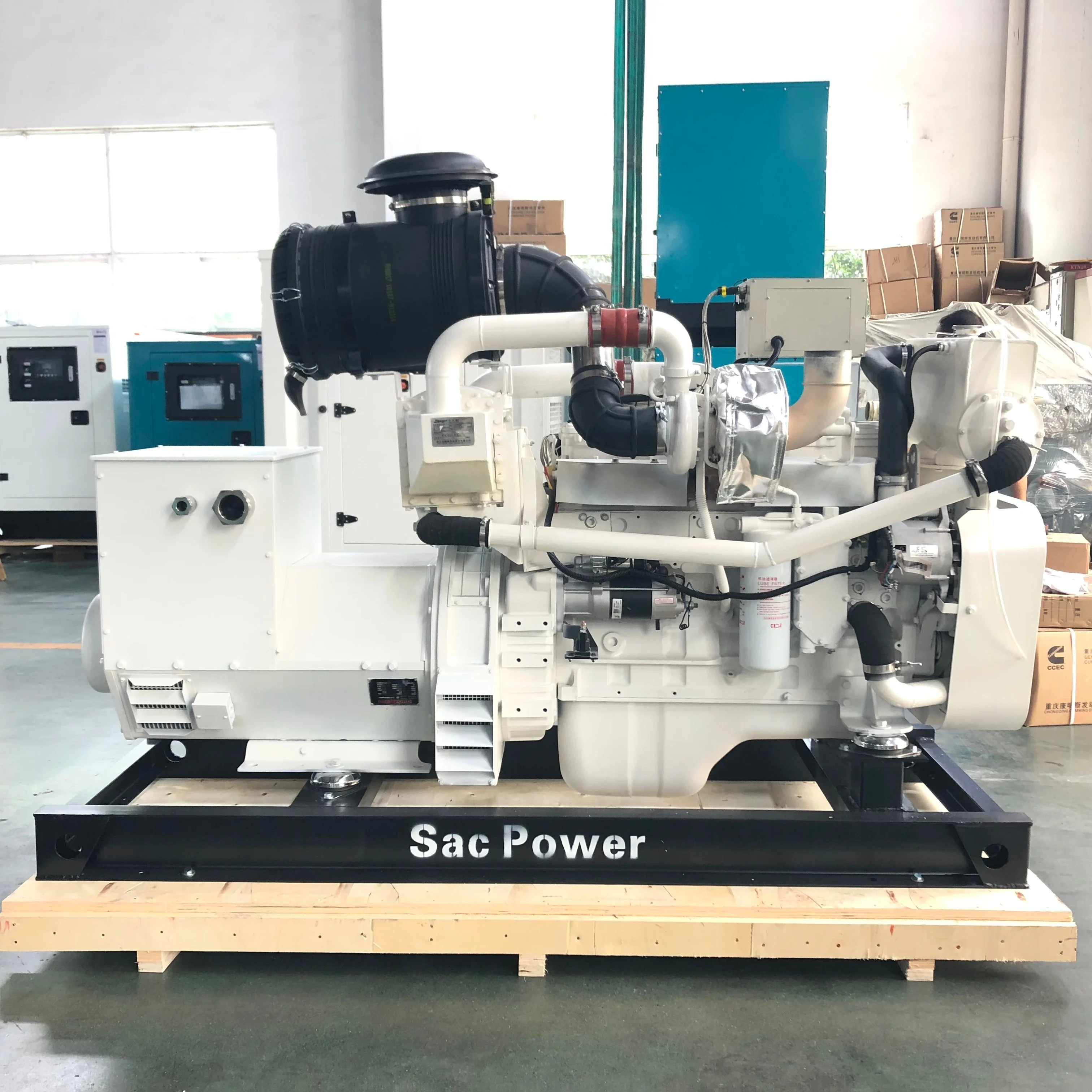 Cummins 6LTAA8.9-GM200 Bootgenerator 200KW 1500 RPM Scheepsgenerator Turbocompressor en lading Luchtgekoelde scheepsset