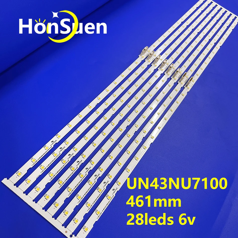 28LED 스트립 백라이트, UE43NU7100U AOOT_43_NU7100F UE43NU7120U UE43NU7170U BN96-45954A UE43NU7100 43NU7100 UN43NU7100, 4 개