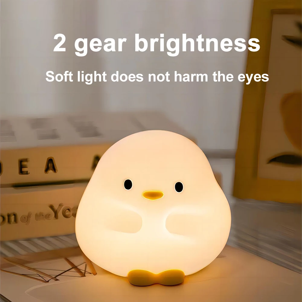 Cute Panda Night Light LED Novelty Lamp 3 Level Dimmable Nursery Nightlight Rechargeable Touch Lamp for Baby Kids Decor