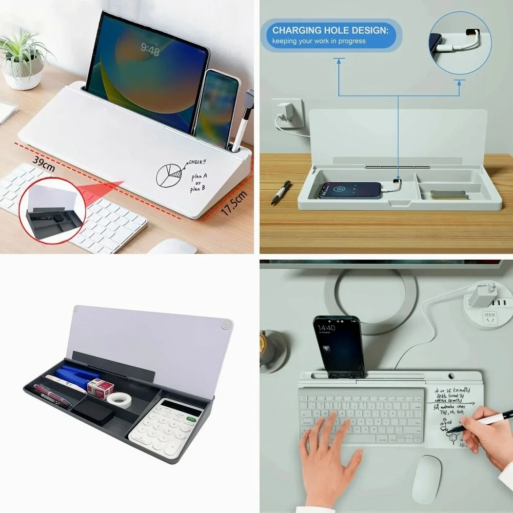 

Hot Glass Desk Whiteboard Plastic Tempered Storage Whiteboard Household With Storage Message Board Home Office