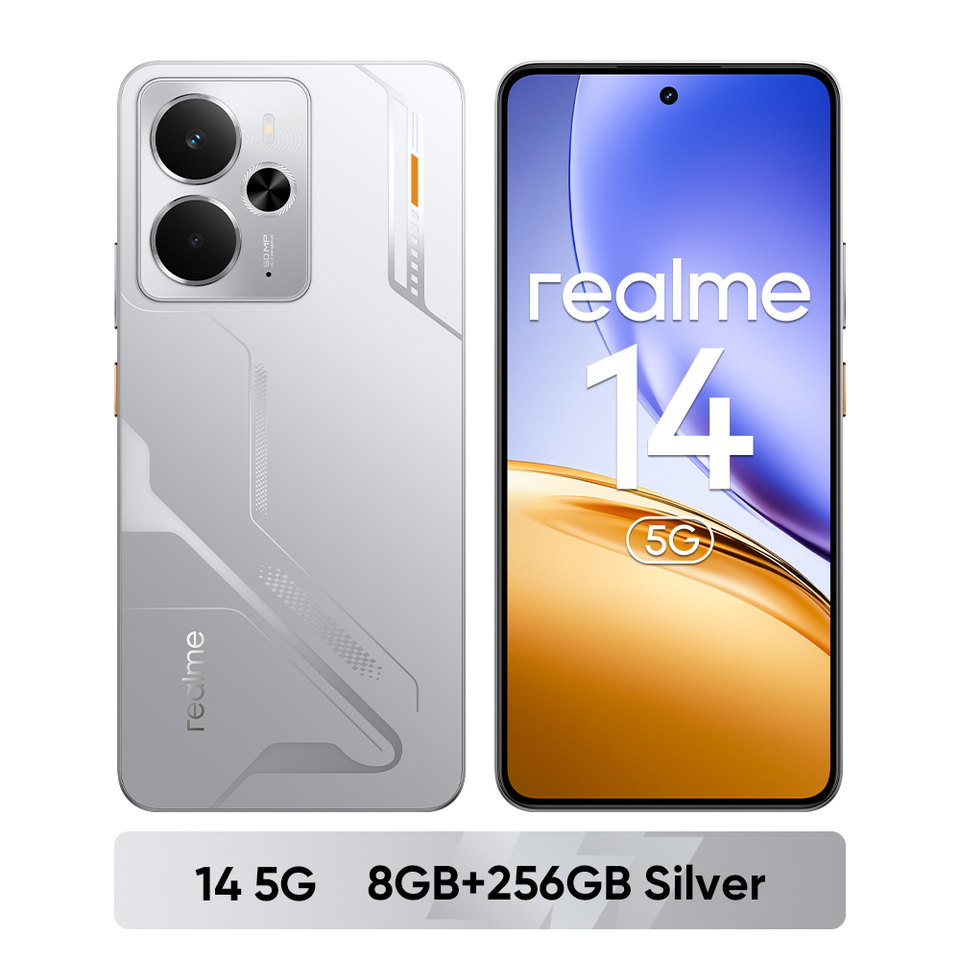  realme 14 5G Smartphone Snapdragon® 6 Gen 4 Chipset 120Hz AMOLED Display 6000mAh Battery 45W Charge NFC Google Play 