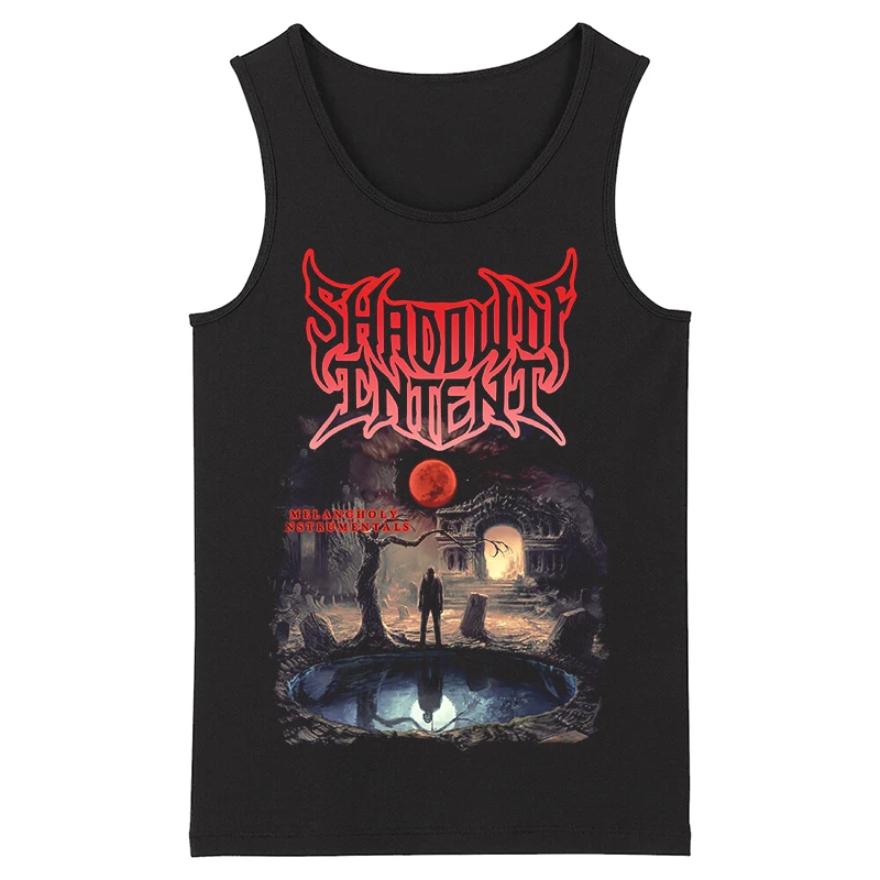 

Shadow of Intent Melodic Core Biceps Rib Women's Vest, Hurdle Sleeveless Pure Cotton Round-neck Vest Ins Y2k Hot New Brand