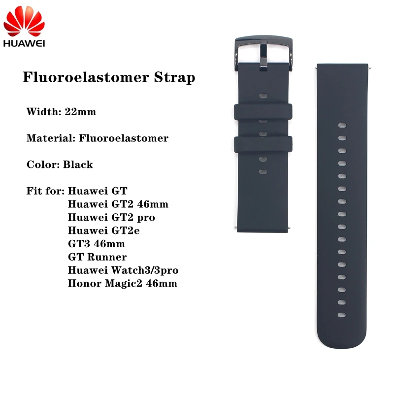 Originele Huawei Watch 4 Pro, 22 mm, donkerbruine leren band voor de Watch 4, rubberen horlogeband, Watch 4, 22 mm, Milanese band.
