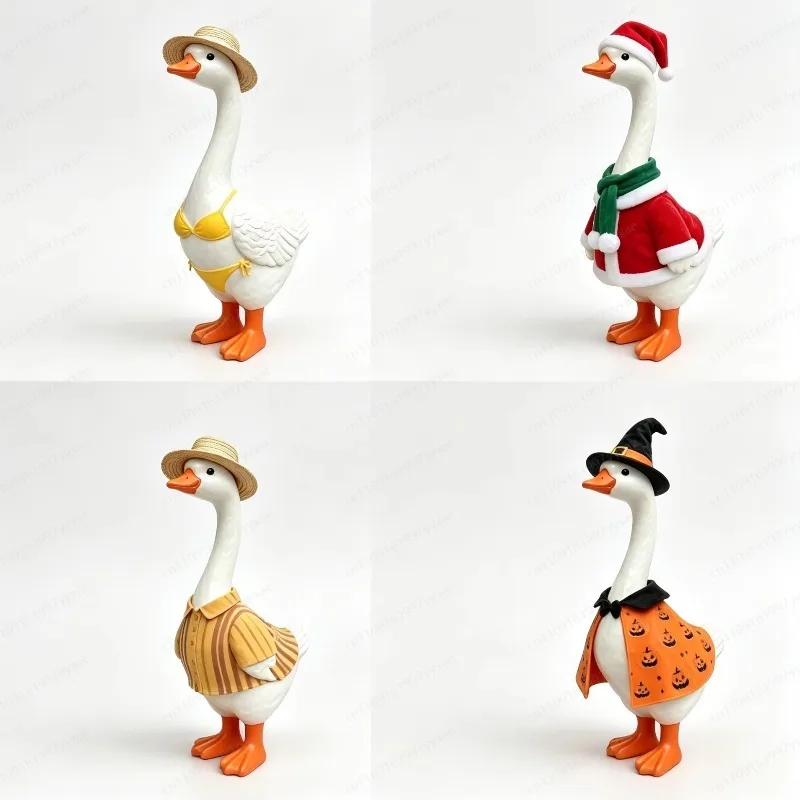 60cm 23‑Inch Voice Interactive Goose Statue, Plastic Outdoor Porch Decorative Sculpture for Yard Lawn Decoration