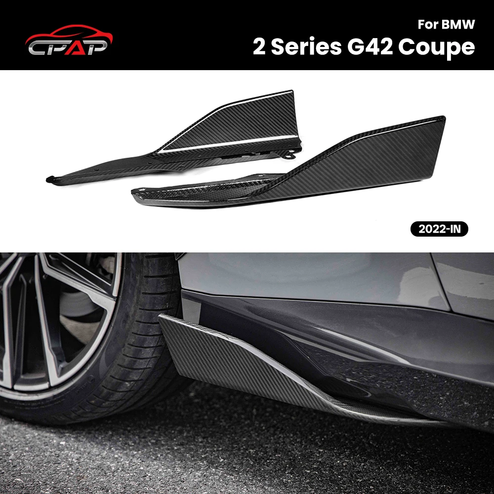 

Real Dry Carbon Fiber Side Skirt M Sport Body Kits For BMW 2 Series G42 Coupe MP Style 2022-IN Car Accessories
