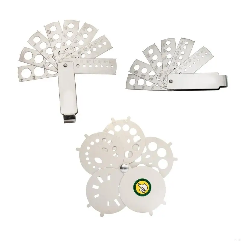 

652F Sturdy Stainless Steel Fan Gauge for Gemologists and Jewelers Measuring Diamonds and Gemstones with Performances