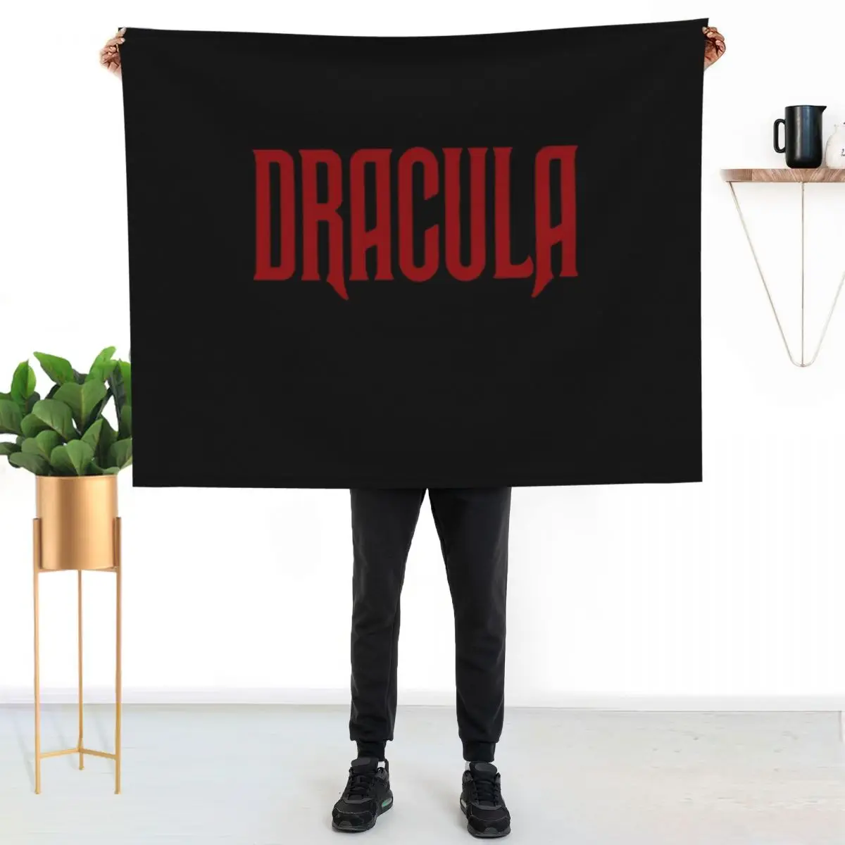 Dracula Throw Blanket Durable Warm Blanket for Daily Home Use