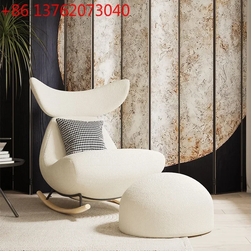Nordic Rocking Chair Lazy Sofa Rocking Chair Balcony Living Room Leisure Single Chair