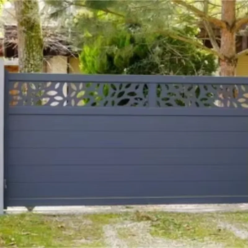 Customized Aluminum Alloy Sliding Gate for Courtyard Entrance & Driveway Automatic Opening Decorative Fence Gate for Villas