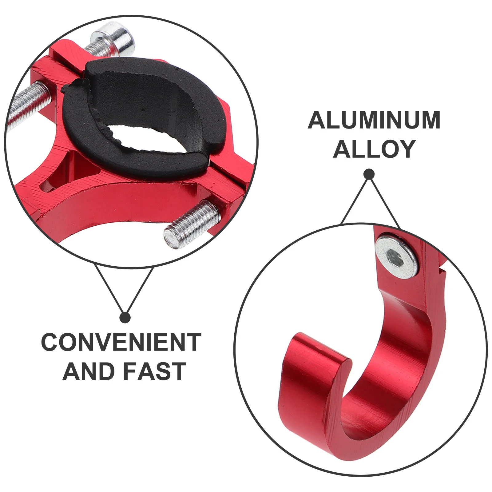 

No Drill Aluminum Alloy Motorcycle Universal Hook Electric Bike Handlebar Hanging Hook Red Scooter Holder Organizer