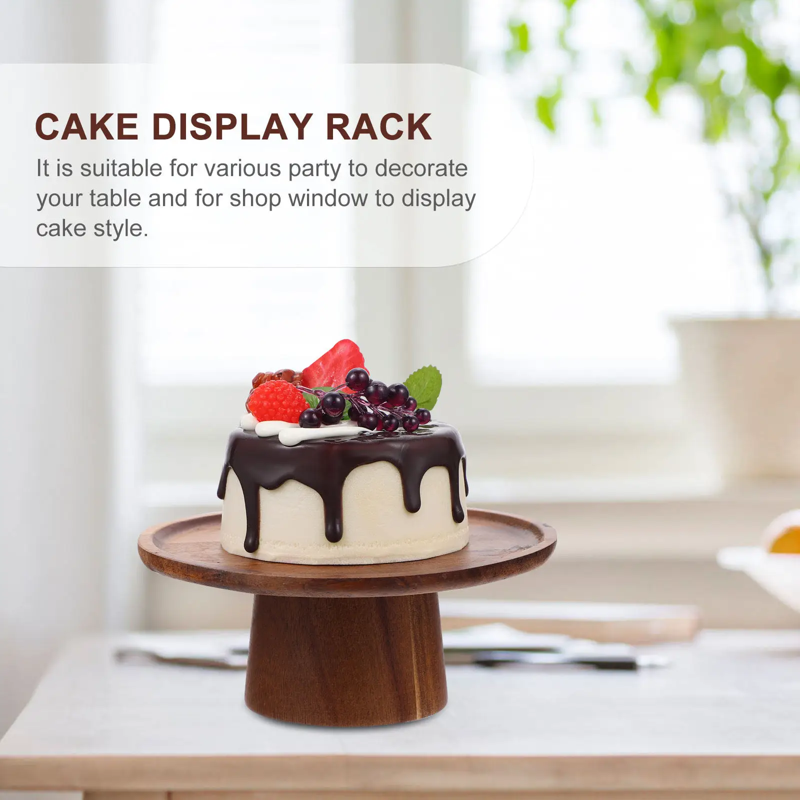 1Pcs Wooden Cake Stand Versatile Dessert Display Rack for Parties Weddings Baby Showers Home Decor Fruit Serving Tray Holder