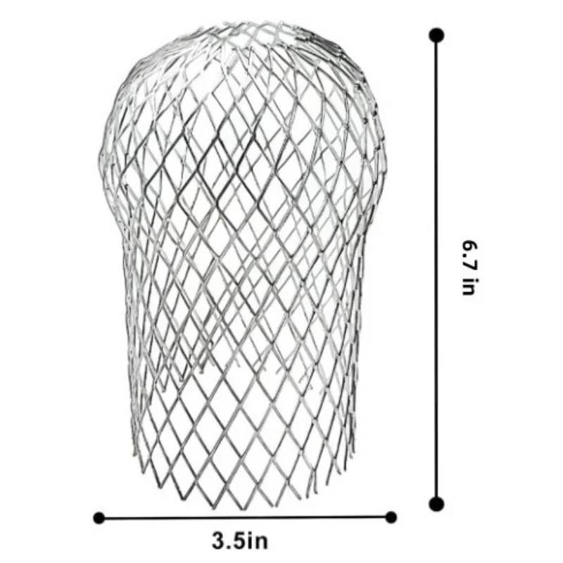 4-teiliges Set Metall-Aluminium-Filtergitter Dachrinnen-Lauffangnetz für Blätter, Schmutz und Schlamm Abflussrohrabdeckung Fallrohr-Entwässerungssystem Wasserdicht – Detail 11