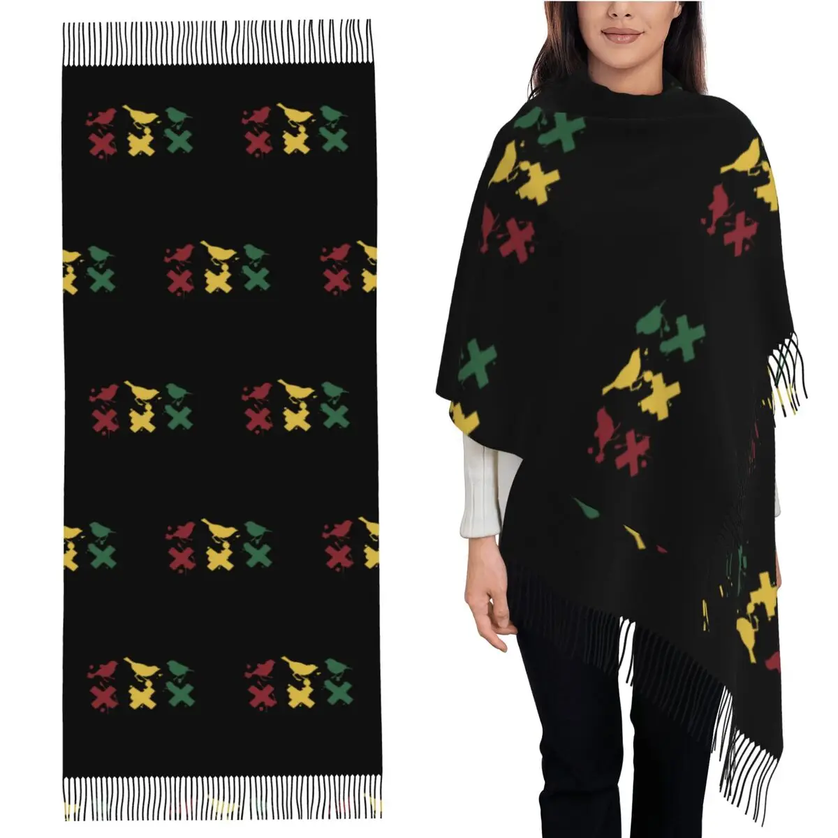 

Шарф Ajax, шарфы с кисточками, женские мягкие теплые шали и накидки, длинная осенне-зимняя шаль