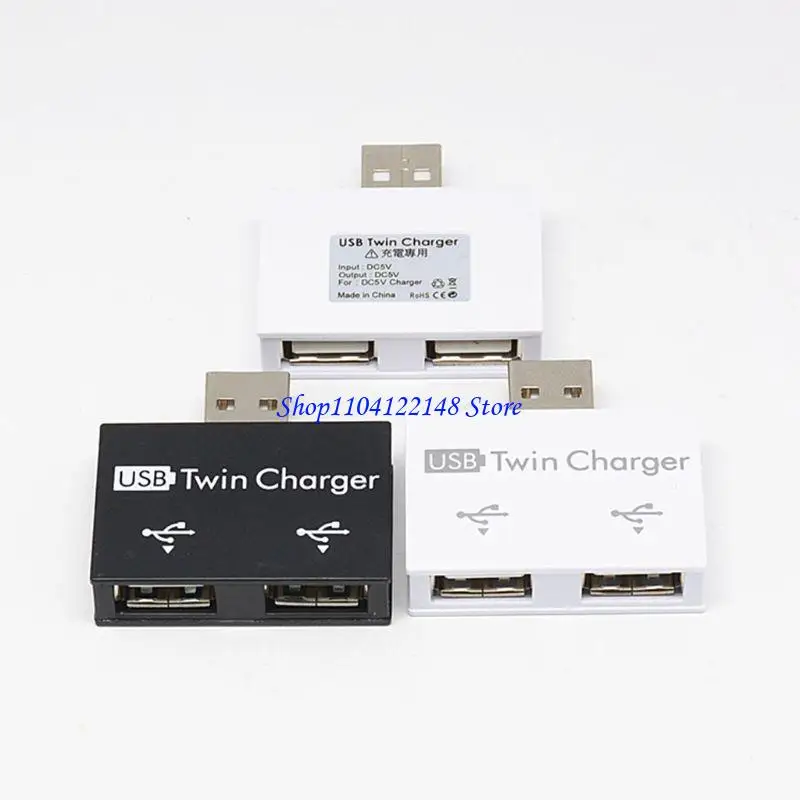 

P9FA USB 2.0 мужского до двух зарядного устройства Dual 2 Port USB -сплиттер -концентраточный концентратор зарядка