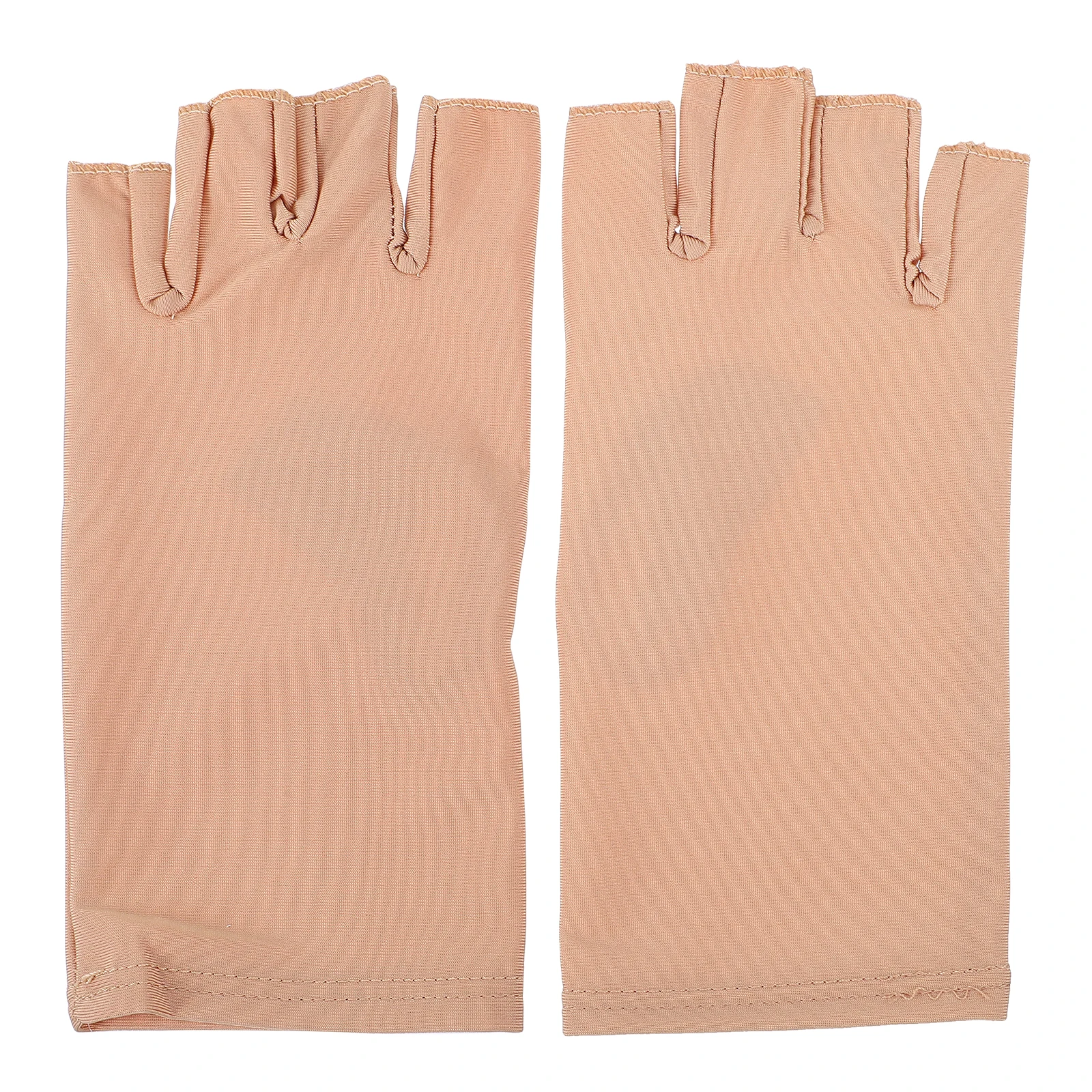 

UV Shield Gloves Nail Art Short Black Bamboo Fiber Cotton Women Manicure Phototherapy Lightweight Stretchy Sun Protection