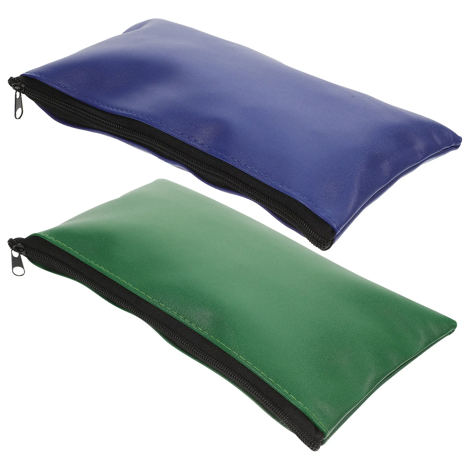 

2Pcs Premium Document Holder Zippered File Organizer Waterproof Portable Receipt Container for Office Bills Files