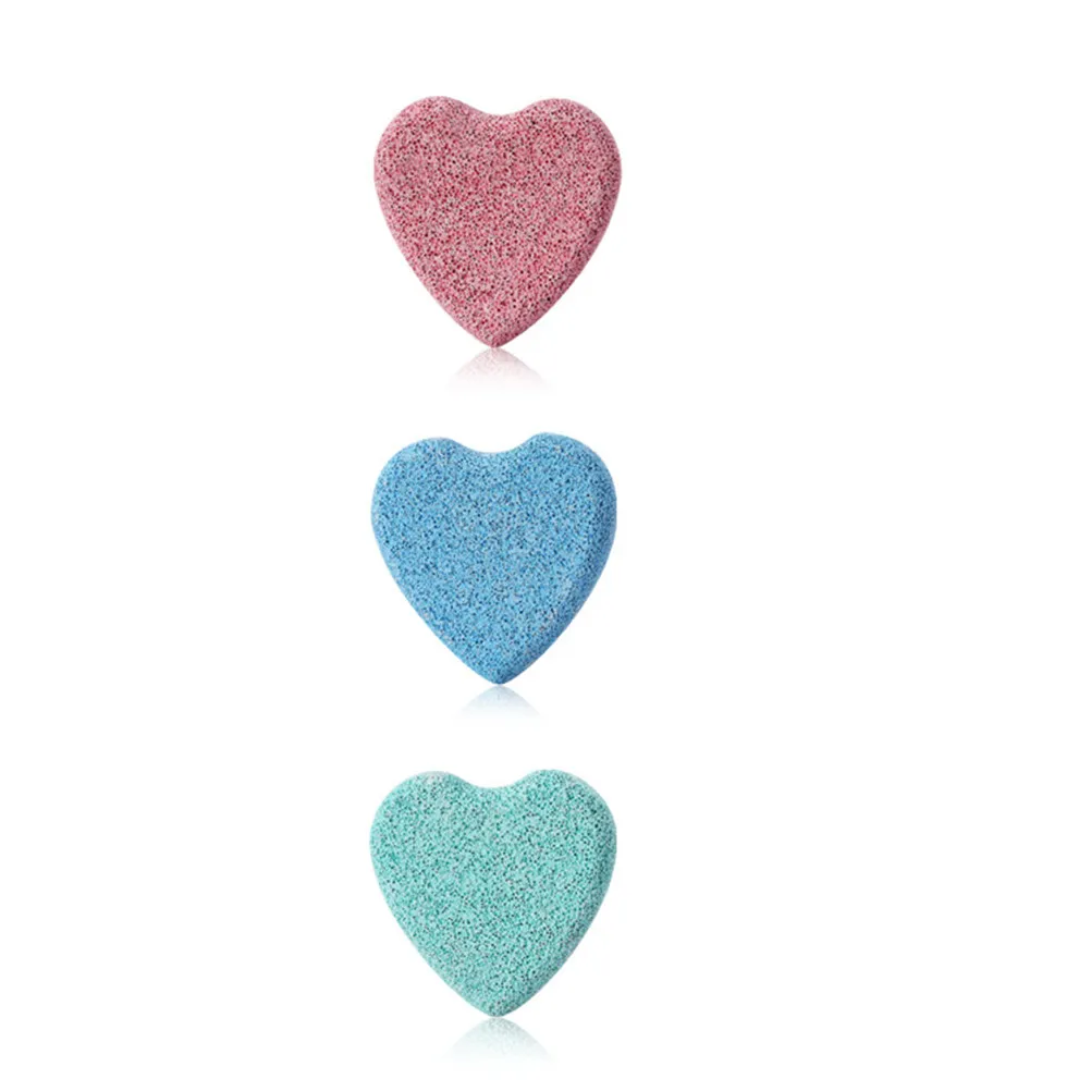 3Pcs Heart Shaped Double Side Pumice Stone Foot File Pedicure Callus Remover Foot Care Dead Skin Cracked Heel Exfoliating File