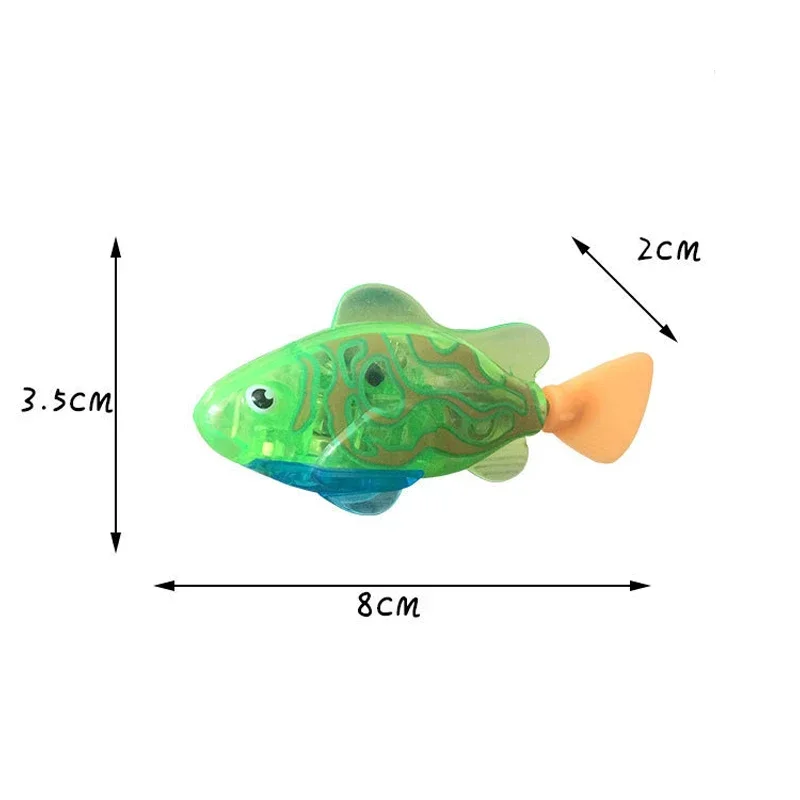 전자 물고기 아기 여름 목욕 장난감, 애완 동물 고양이 장난감, 수영 로봇 물고기, LED 조명 물 수영장 욕조 장난감, 크리스마스 선물