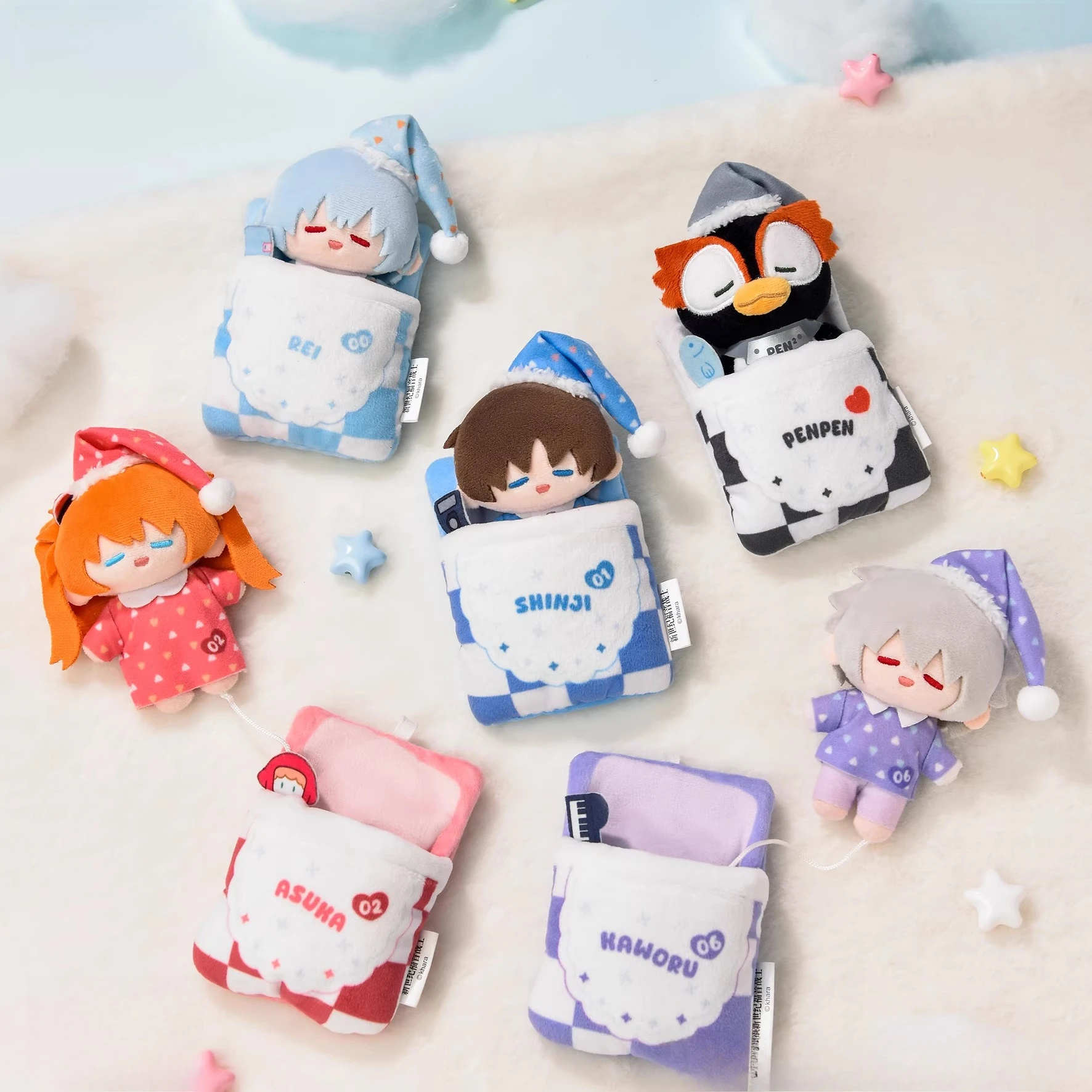 Kawaii النيون جينيسيس Evangelion أفخم بطاقة كم حامل ألعاب من نسيج مخملي حقيبة سحر محشوة اللعب أنيمي الطرفية الهدايا الزخرفية