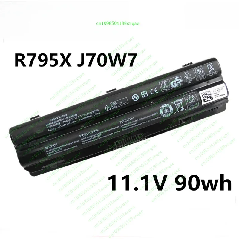

R795X 11.1V 90wh Laptop Battery For DELL XPS 14 15 L501X L502x 17 L701X L702X L721x 1591 J70W7 R795X WHXY3 R4CN5"% Test"