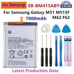 Brandneue EB-BM415ABY 7000mah Ersatz batterie für Samsung Galaxy M51 M515F M62 F62 Handy Batterien Werkzeuge