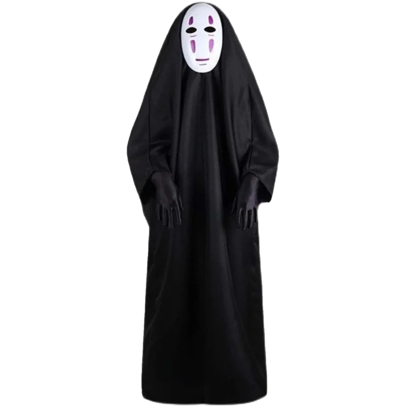 

Костюм для косплея без лица для взрослых и детей, Хэллоуин, аниме, конвенция, наряд с персонажем мультфильма, стиль Харадзюку, размер унисекс