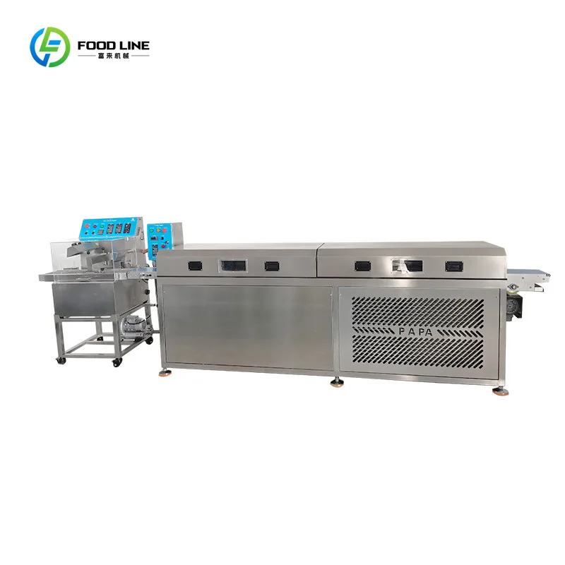 Small Chocolate Coating Enrobing Machine for Snack Candy Automatic Commercial Equipment Custom