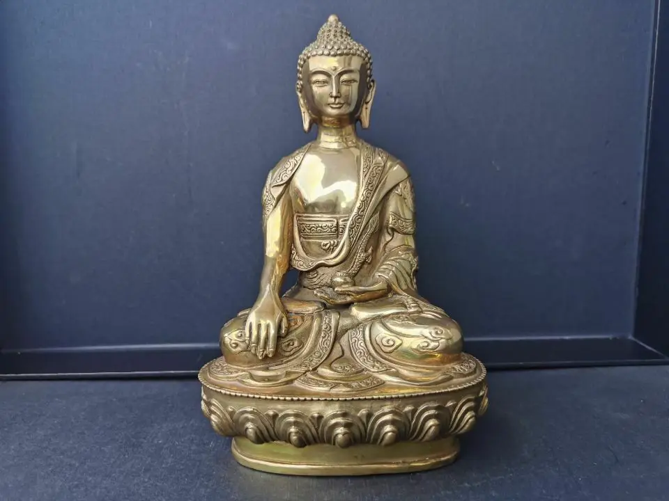 Tibet Tibetan Buddhism Shakyamuni Bronze Buddha Statue