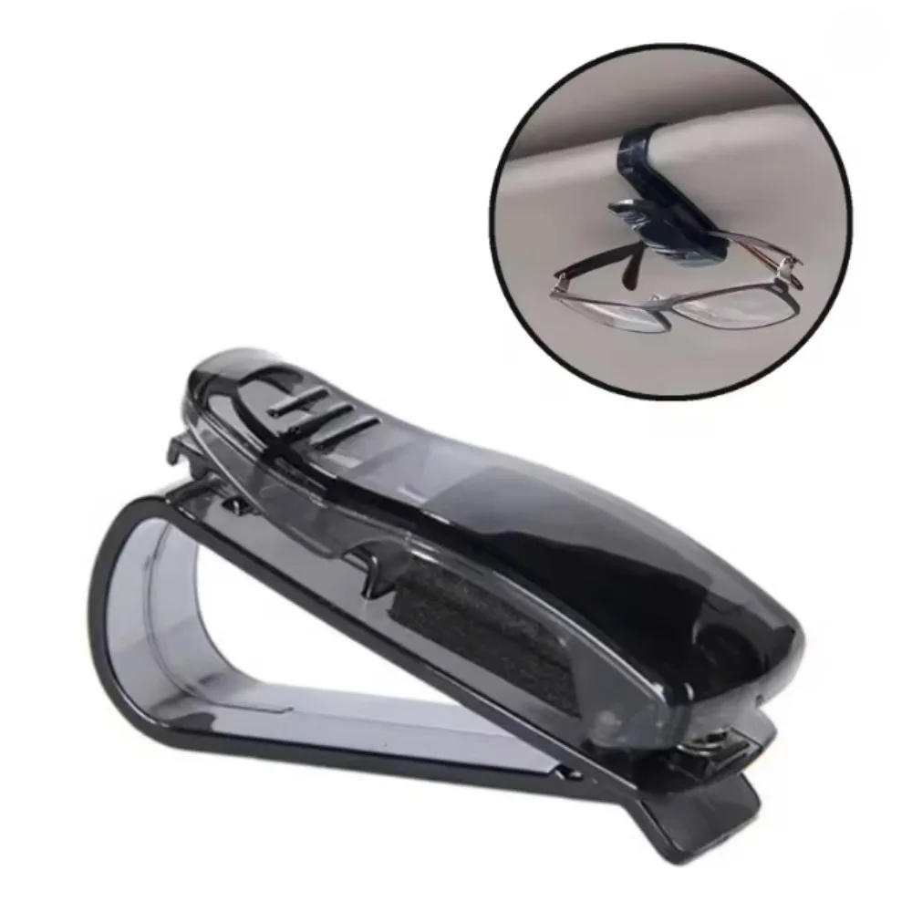 Universal Car Sun Visor Mount Sunglasses Holder, Ticket Card Organizer Clip, Pen Pouch, All-in-one Car Glasses Storage Part