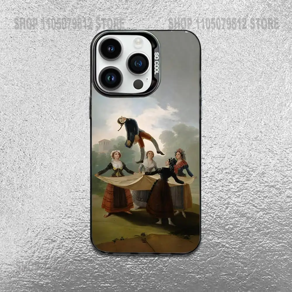 F-Francisco G-Goya Phone Case For iPhone 16,15,14,13,12,11,Mini,Pro,E,MAX Black Candy Matte Shockproof Cover