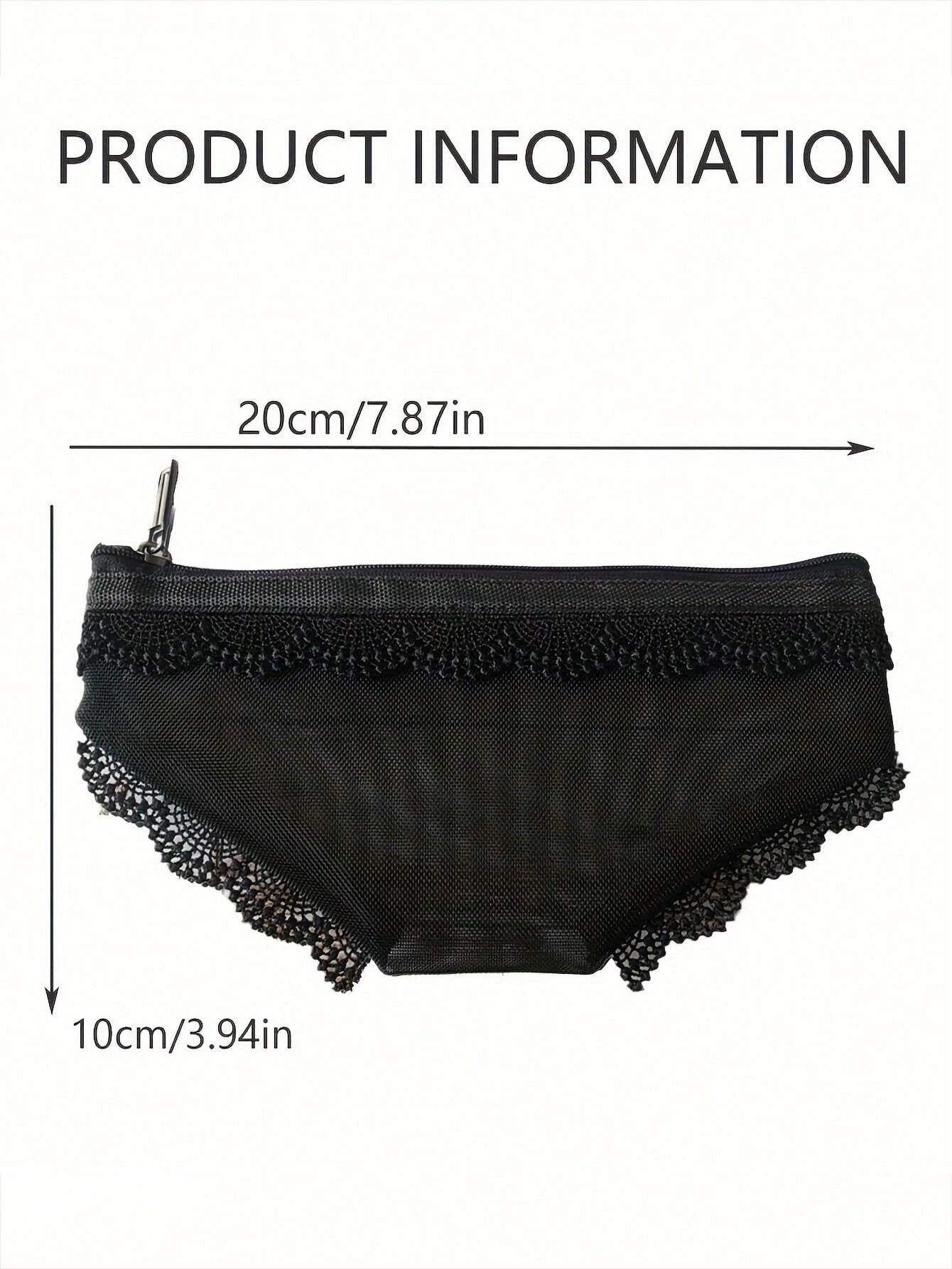 2-Pack of New Cute Underwear-Shaped Travel Makeup Bags, Fashionable Mesh Makeup Bags, Transparent Zipper Makeup Storage Bags - a Gift for Girls