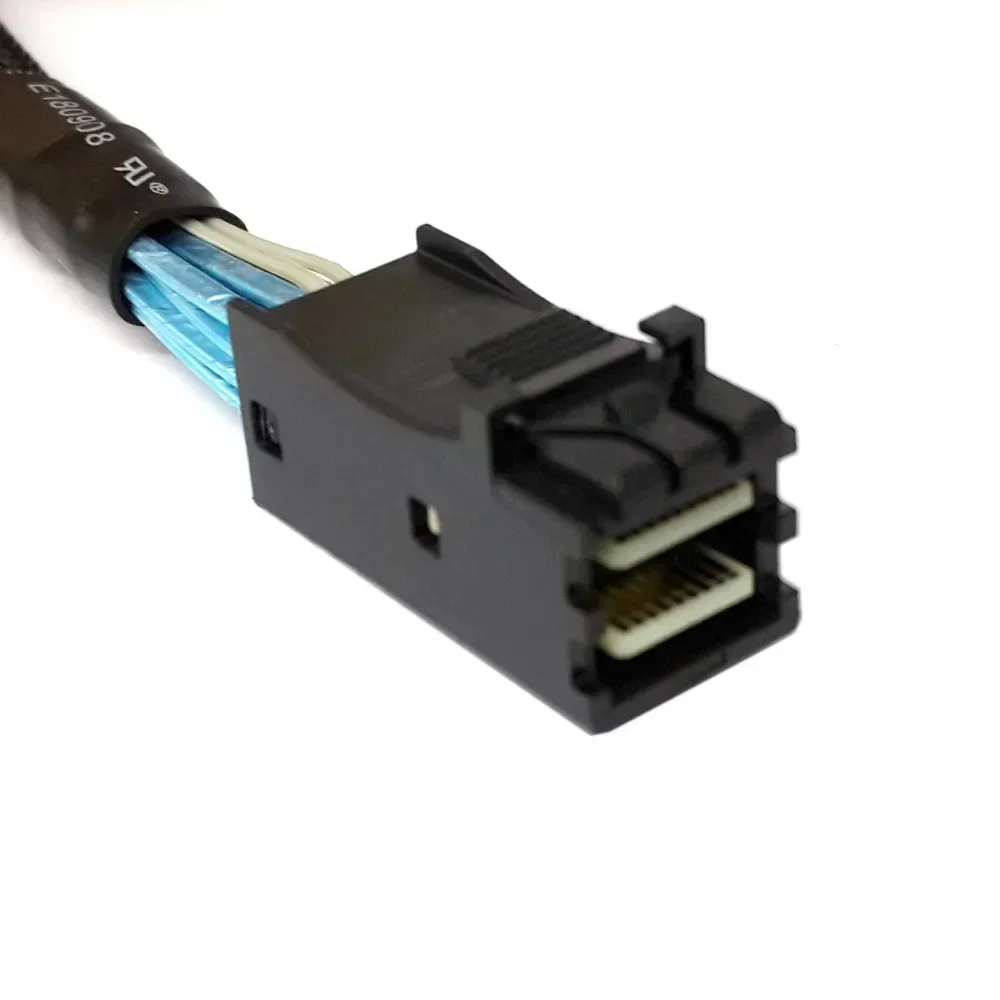 Premium Quality 1m Mini SAS SFF-8643 to 4 SATA 7pin Hard Disk Cable