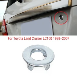 For Toyota Land Cruiser LC100 FJ100 1998-2007 Car Rear Trunk Tailgate Tail Door lock Hole Chrome Decorative Trim Ring Cover