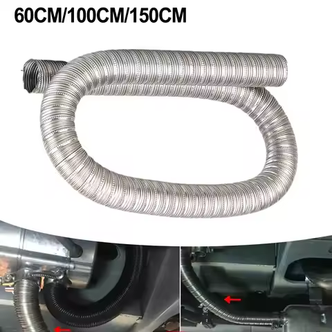 1pc 22mm Double Layer Exhaust Pipe Air Diesel Parking Heater Stainless Steel Tube Gas Vent Hose For Car Caravan Camper 60-150cm