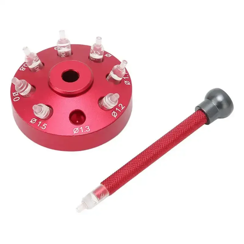 Watch Hands Fitting Setting Presser Pusher Setter with 8 Accessory Alloy Steel Watch Needle Holder Watch Repair Tool Watchmaker