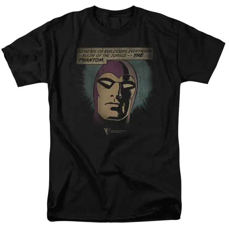 The Phantom Evildoers Beware T Shirt Licensed Comic Book Black