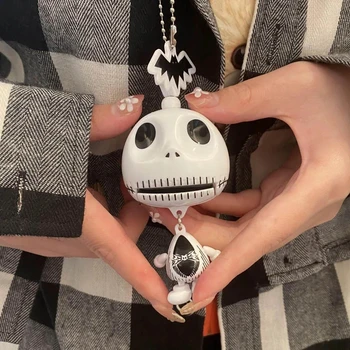 1Pcs Funny Skeleton Keychain Cute Skeleton Toy Pendant Schoolbag Backpack Car Key Charm Halloween Party Toys Children's Gifts