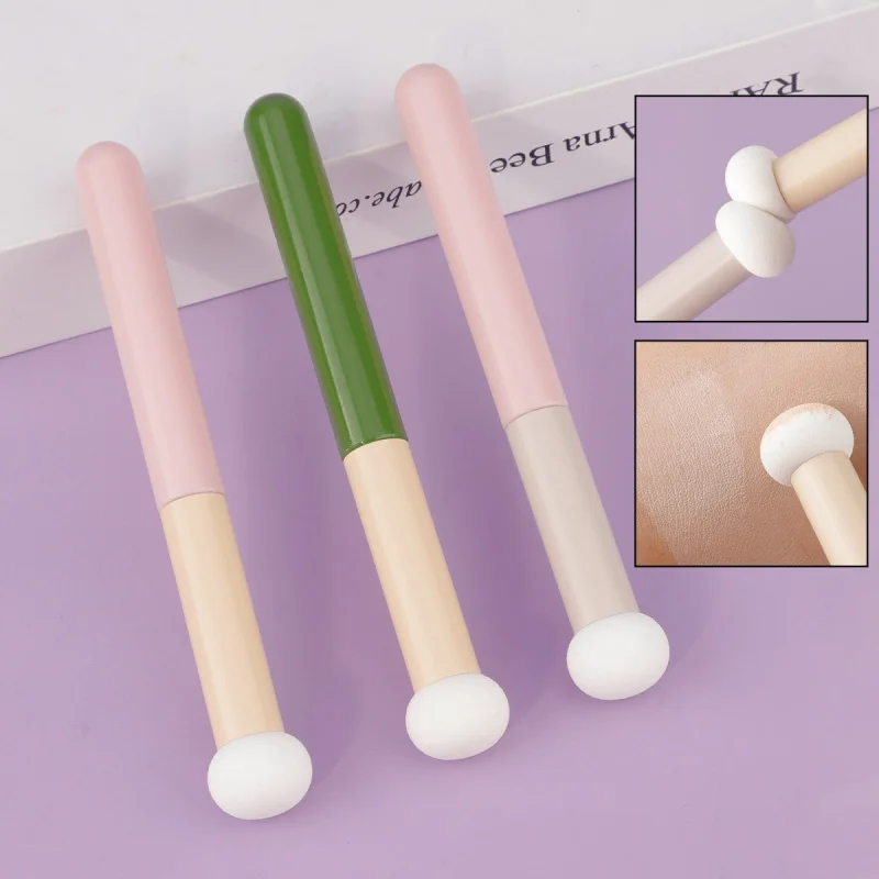 

New Mushroom-Shaped Haircut Concealer Brush Small Steamed Bun Sponge Wet and Dry Multi-Functional Seamless Concealer Portable Sp