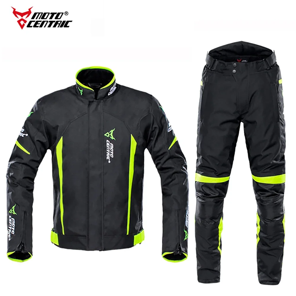 

MOTOCENTRIC Winter Motorcycle Jacket Suit Warm Waterproof Riding Motorbike Jacket Pants Body Armor Protective Gear Moto Jacket