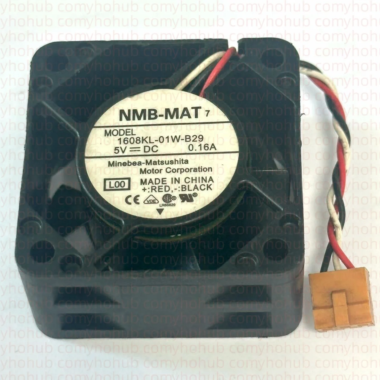 

NMB-MAT 1608KL-01W-B29 L00 DC 5V 0.16A 40x40x20mm 3-Wire Server Cooling Fan