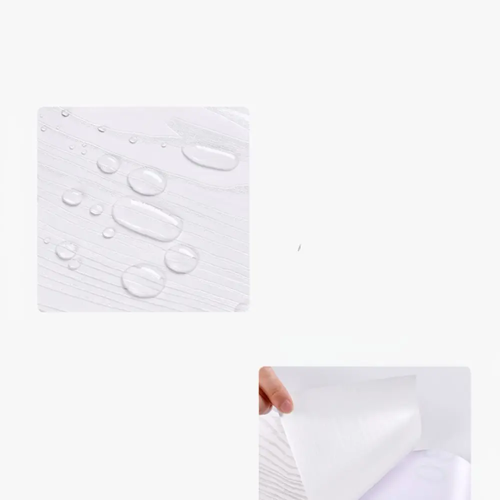 Decorative Wood Effect Wall Border Sticker Self Adhesive Skirting Trim Wallpaper Waterproof Furniture Finishing