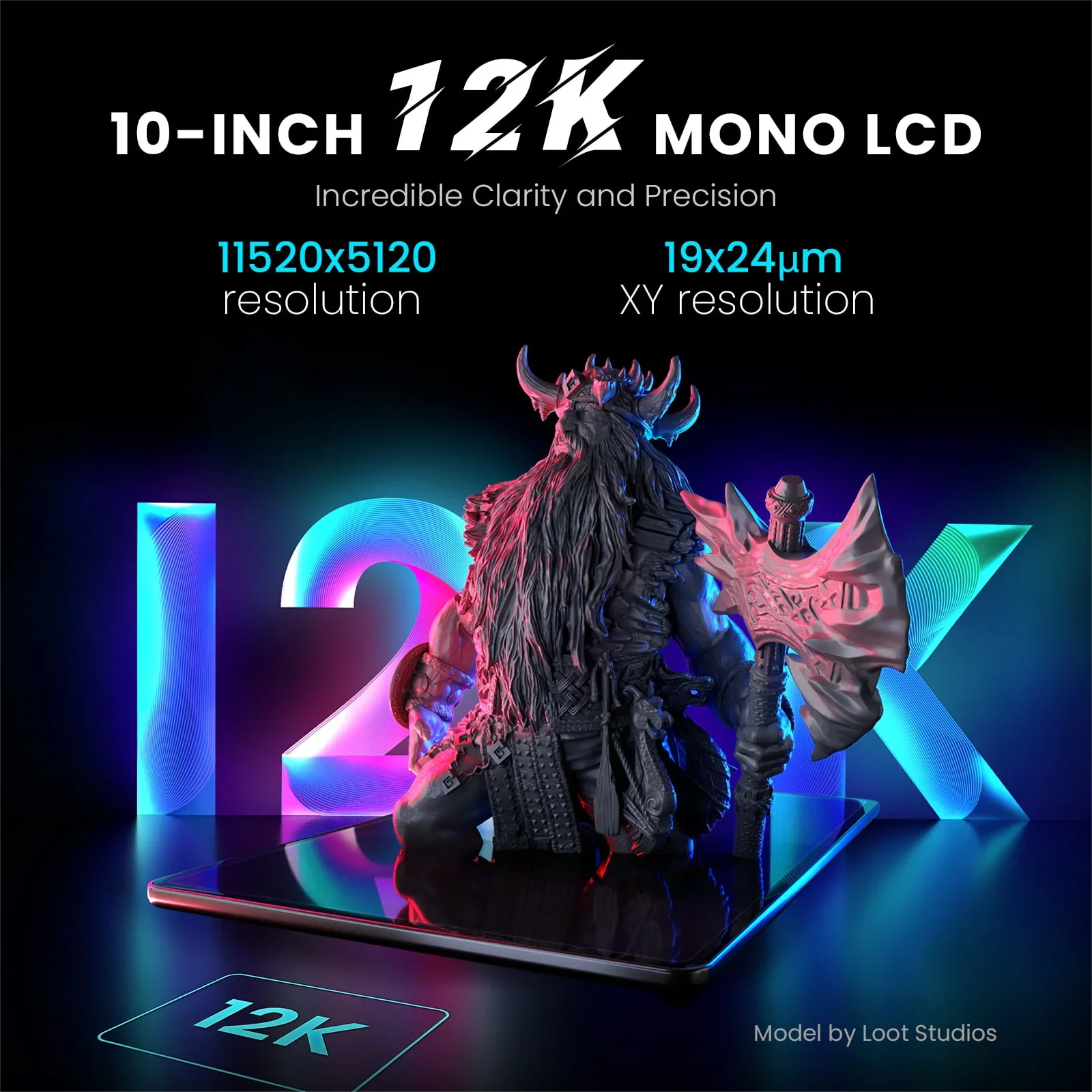 ELEGOO SATURN 3 ULTRA 12K Mono MSLA 3D-принтер 10 дюймов 12K LCD Смола 3D-принтер Скорость печати до 150 мм/ч Размер 219*123*260 мм