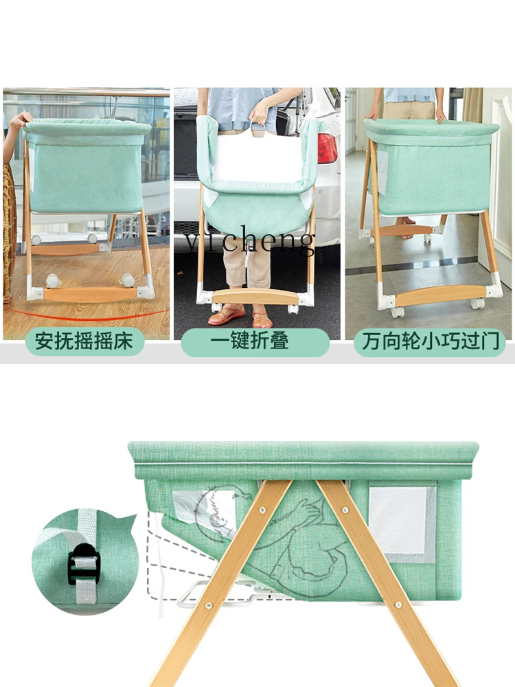 Multifuncional portátil Folding Baby Bed, Móvel Costura Cradle, Tqh