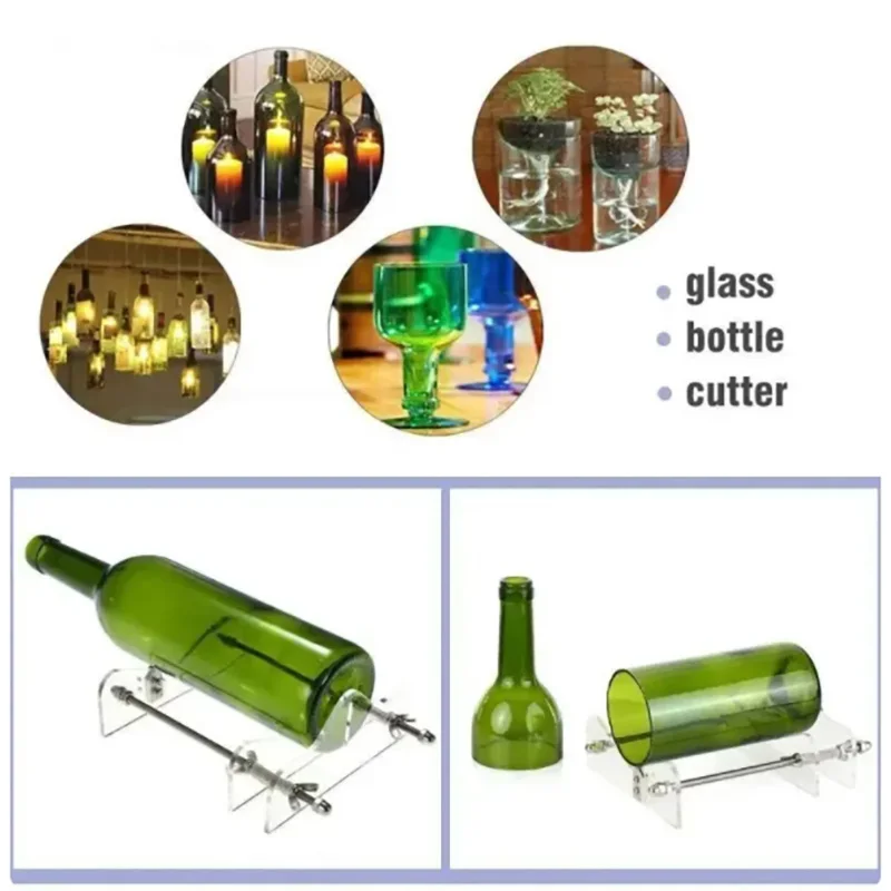 2024 NEW Adjustable Glass Bottle Cutting Tool Glass Bottle Cutter Tool Red Wine Bottle Wine Cutting Rack Diy Wine Bottle Cutter